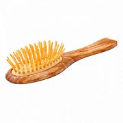 Бьюти Стайл Щетка Для Волос Массажная Деревянная овальная большая (7502)