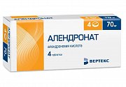 Алендронат таблетки 70 мг 4 шт. Алендронат таблетки 70 мг 4 шт.