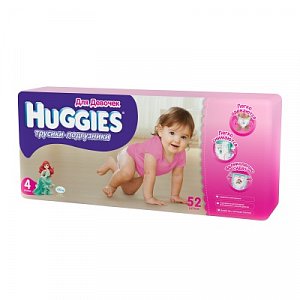 Huggies Подгузники-трусики для девочек 9-14 кг 52 шт.