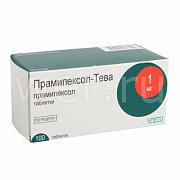 Прамипексол Тева таб. 1мг n100 Прамипексол Тева таб. 1мг n100