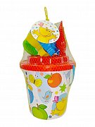 Полесье GT9352 Песочный Набор Бегемот ведро Большое(Совок,Грабельки,Ситечко, 2 Формочки)