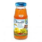 Gerber Сок Яблоко с виноградом и шиповником осветленный с 6 мес. 175 мл