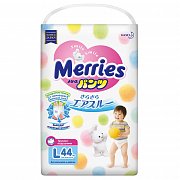 Merries Подгузники-трусики р.L 9-14 кг 44 шт.