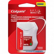 Colgate Зубная нить Optic White Мята 25 м Colgate Зубная нить Optic White Мята 25 м