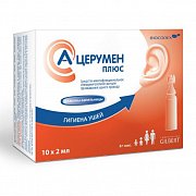 А-Церумен Плюс капли ушные 2 мл 10 шт. флаконы А-Церумен Плюс капли ушные 2 мл 10 шт. флаконы