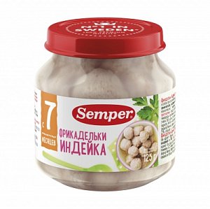 Semper Пюре Фрикадельки из индейки с 7 мес. 125 г