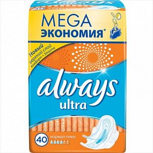 Always Прокладки Ultra Normal 40 шт.
