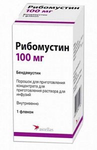 Рибомустин порошок для приготовления концентрата для раствора для инфузий 100 мг флакон 1 шт.