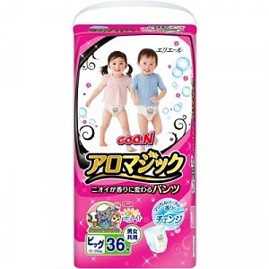 GooN Подгузники-трусики 12-20 кг XL 36 шт. Aromagic розовый