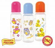 Курносики Бутылочка с латексной соской Мои любимые птички 0+ 250 мл