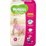 Huggies Подгузники Ultra Comfort 10-16 кг 17 шт. для девочекев.