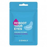 Consly Маска-патчи тканевая охлождающие д глаз с кофеином и гиалуроновой кислотой 30 шт.