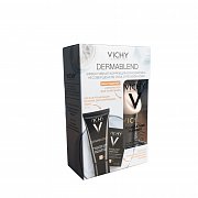 Vichy Dermablend Флюид тональный Тон-15 30 мл+ 3D Тональная основа Тон-15 саше 1 мл+Аппликатор для нанесения тональной основы