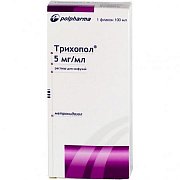 Трихопол раствор для инфузий 0,005 100 мл Трихопол раствор для инфузий 0,005 100 мл