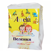 Amelia Пеленки детские 60х40см 5шт Amelia Пеленки детские 60х40см 5шт