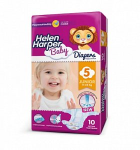 Helen Harper Подгузники Baby Junior 11-25 кг 10 шт.