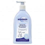 Sanosan Baby Средство для купания и Шампунь с дозатором 500 мл