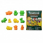 Космический песок sps03 набор зоопарк 1 кг (песочница+формочки)