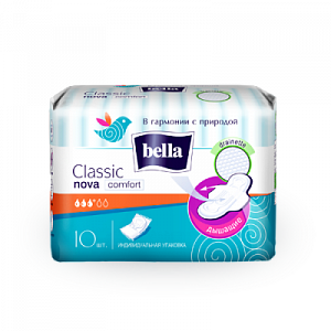 Bella Прокладки Nova Classic Comfort драйнет 10  шт.