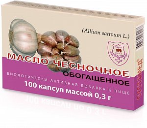 Сустамед Чесночное масло обогащенное капсулы 0,3 г 100 шт. Реалкапс (БАД)