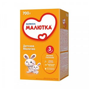 Малютка 3 Молочко с 12 мес. 700 г