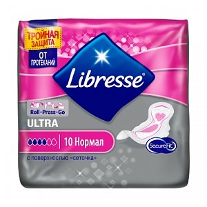 Libresse Ultra Normal Прокладки с поверхностью сеточка 10 шт.