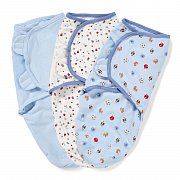 Summer Infant Конверт SwaddleMe пеленальный на липучке S M 3 шт. Голубой Спорт