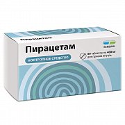 Пирацетам таблетки покрытые оболочкой 400 мг 60 шт. Renewal Пирацетам таблетки покрытые оболочкой 400 мг 60 шт. Renewal