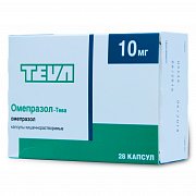 Омепразол-Тева капсулы кишечнорастворимые 10 мг 28 шт. Омепразол-Тева