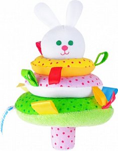 Мякиши 265 Игрушка Погремушка Пирамидка Зайка