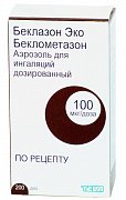Беклазон Эко аэрозоль для ингаляций дозированный 100 мкг 200 доз Беклазон Эко аэрозоль для ингаляций дозированный 100 мкг 200 доз
