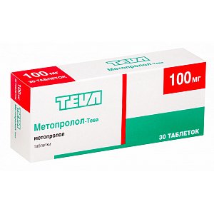 Метопролол-Тева таблетки 100 мг 30 шт.