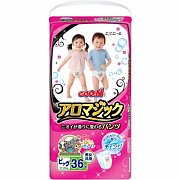 GooN Подгузники-трусики 12-20 кг XL 36 шт. Aromagic розовый