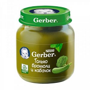 Gerber Пюре Брокколи кабачок с 4 мес. 130 г