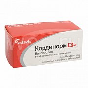 Кординорм таблетки покрытые пленочной оболочкой 10 мг 90 шт. Кординорм таблетки покрытые пленочной оболочкой 10 мг 90 шт.