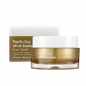 FarmStay Крем с муцином улитки 50 мл DR-V8 solution snail cream
