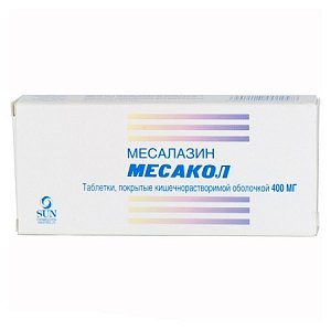 Месакол таблетки покрытые кишечнорастворимой оболочкой 400 мг 50 шт.