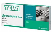 Дротаверин-Тева таблетки 40 мг 20 шт. Дротаверин-Тева таблетки 40 мг 20 шт.