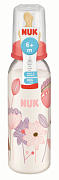 NUK Бутылочка пластик 240 мл c латексной антиколиковой соской р.1