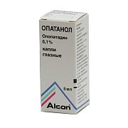 Опатанол капли глазные 0,1% флакон-капельница 5 мл Опатанол капли глазные 0,1% флакон-капельница 5 мл