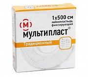 Лейкопластырь 1 см х 500 см Мультипласт Лейкопластырь 1 см х 500 см Мультипласт