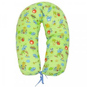 Фэст Подушка Многофункциональная для беременных и кормящих зеленый, звери