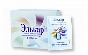 Элькар гранулы шипучие для приготовления раствора для приема внутрь 5 г пакетики 10 шт.