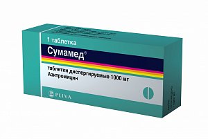Сумамед таблетки диспергируемые 1000 мг 1 шт.