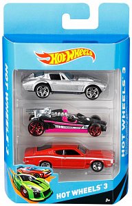 Hot Wheels 5904К Набор Подарочный 3 Машинки (Розовый, Белый, Красный)