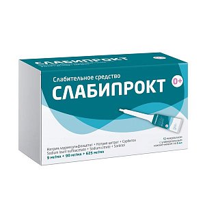 Слабипрокт раствор для ректального введения 5 мл микроклизмы 12 шт.