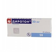 Диротон таблетки 20 мг 28 шт. Диротон таблетки 20 мг 28 шт.