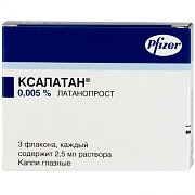 Ксалатан капли глазные 2,5 мл флакон-капельница 3 шт. Ксалатан капли глазные 2,5 мл флакон-капельница 3 шт.