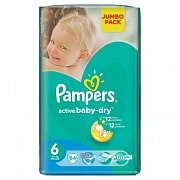 Pampers Подгузники Active Baby-Dry Extra Large 15+ кг 54 шт.