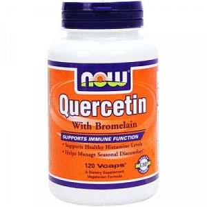 NOW Кверцетин с бромелаином капсулы 800 мг + 200 мг 120 шт. (БАД)